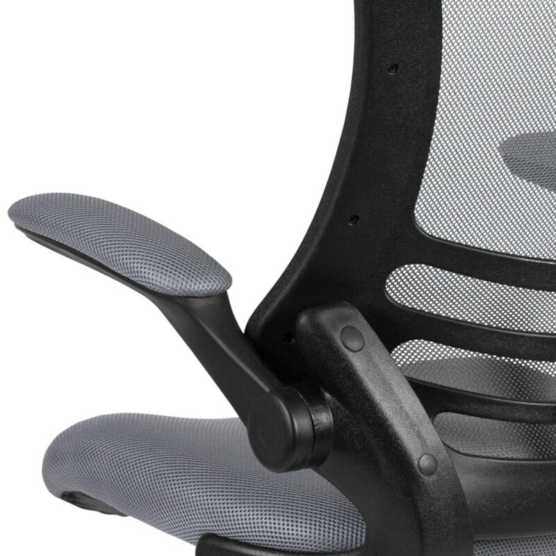 Flash Furniture Kelista Dark Gray Mesh/Black Frame Contemporary Adjustable Height Swivel Mesh Drafting Chair - Image 12