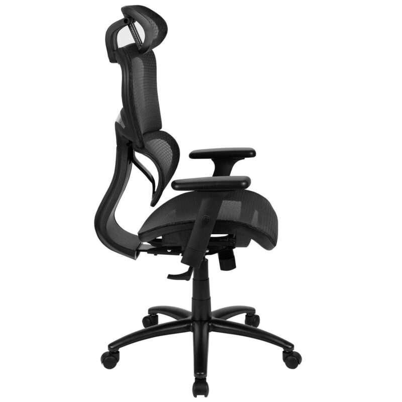 Flash Furniture LO Black Contemporary Adjustable Height Swivel Mesh Desk Chair - Image 10