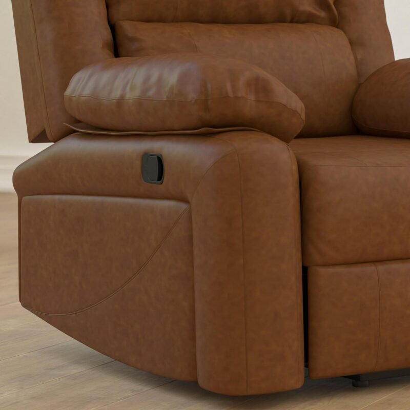 Flash Furniture Marius Cognac LeatherSoft Faux leather Upholstered Recliner - Image 5