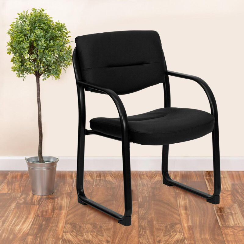 Flash Furniture Modern Black Faux leather Accent Chair - Image 3