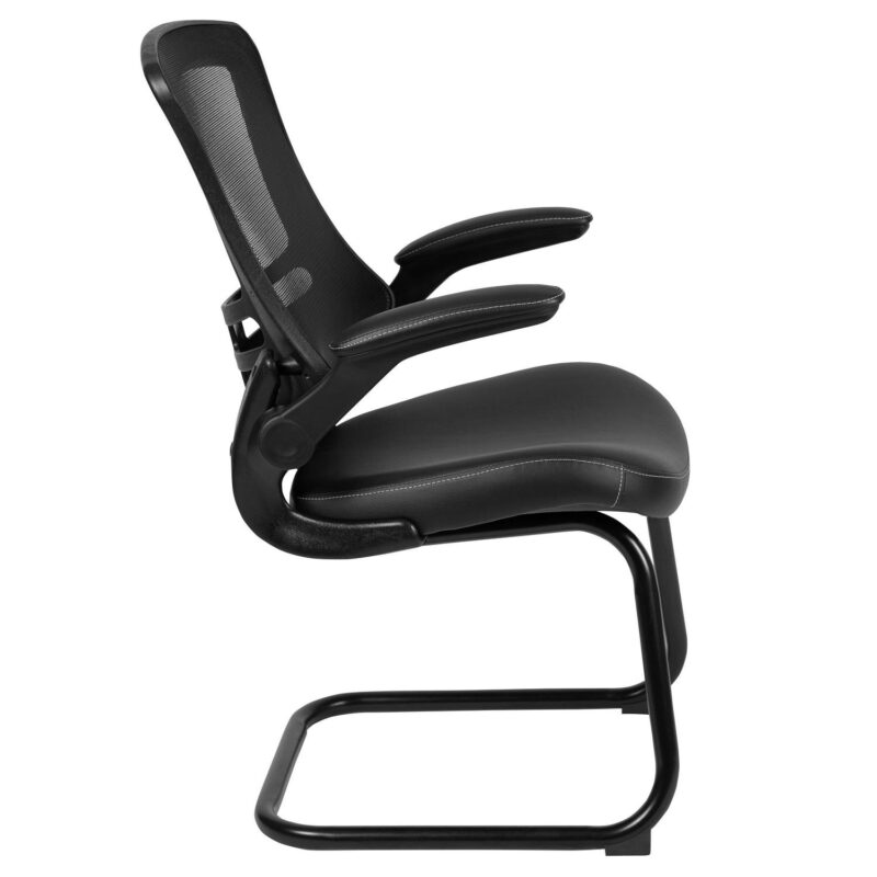 Flash Furniture Modern Black LeatherSoft Mesh Accent Chair - Image 7
