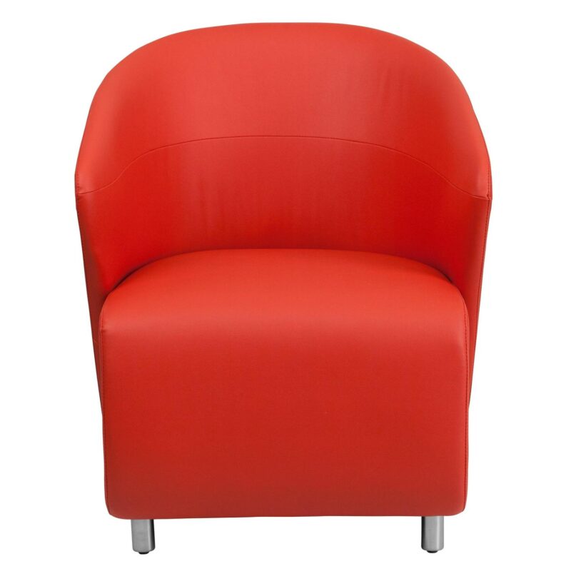 Flash Furniture Modern Red Faux leather Barrel Chair - Image 5