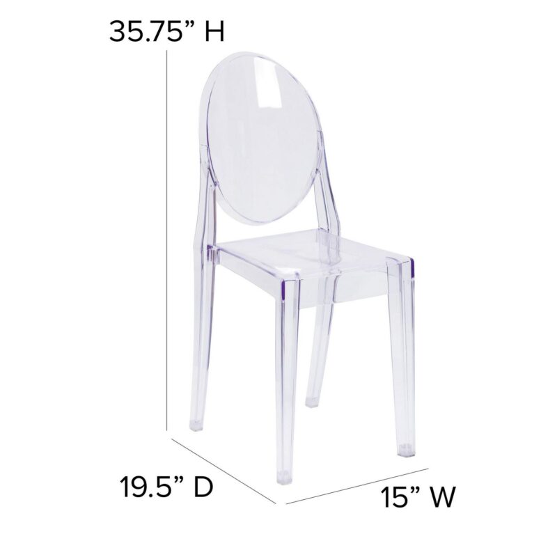 Flash Furniture Modern Clear Plastic Accent Chair - Image 4