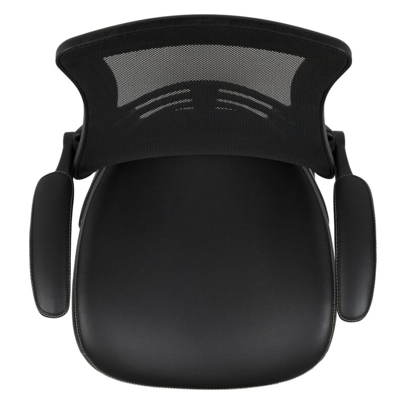 Flash Furniture Modern Black LeatherSoft Mesh Accent Chair - Image 9