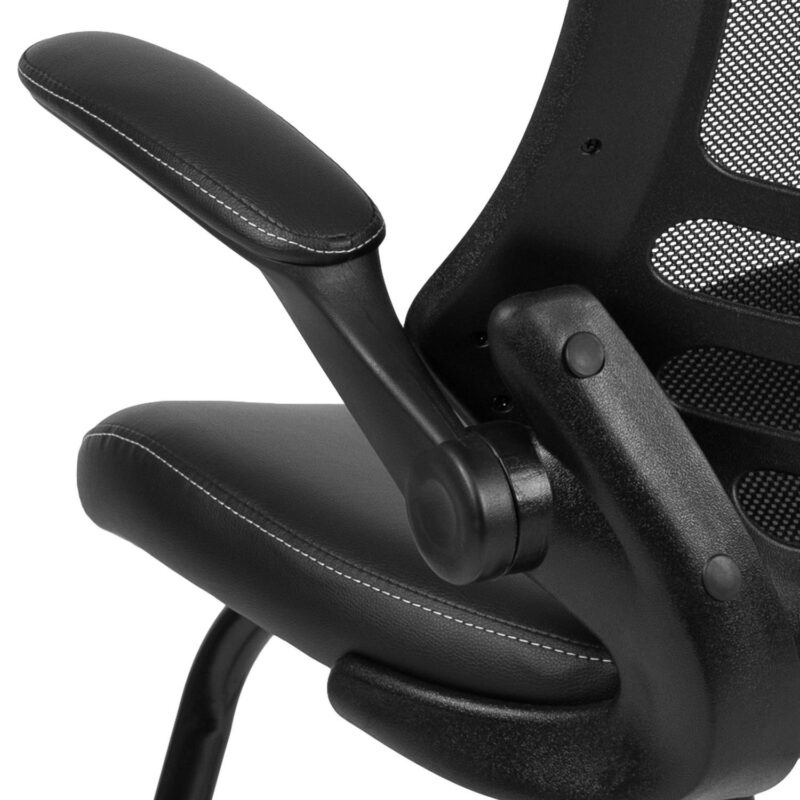 Flash Furniture Modern Black LeatherSoft Mesh Accent Chair - Image 12