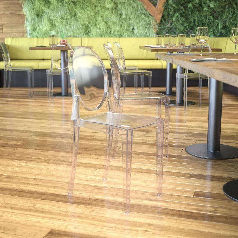 Flash Furniture Modern Clear Plastic Accent Chair - Image 3