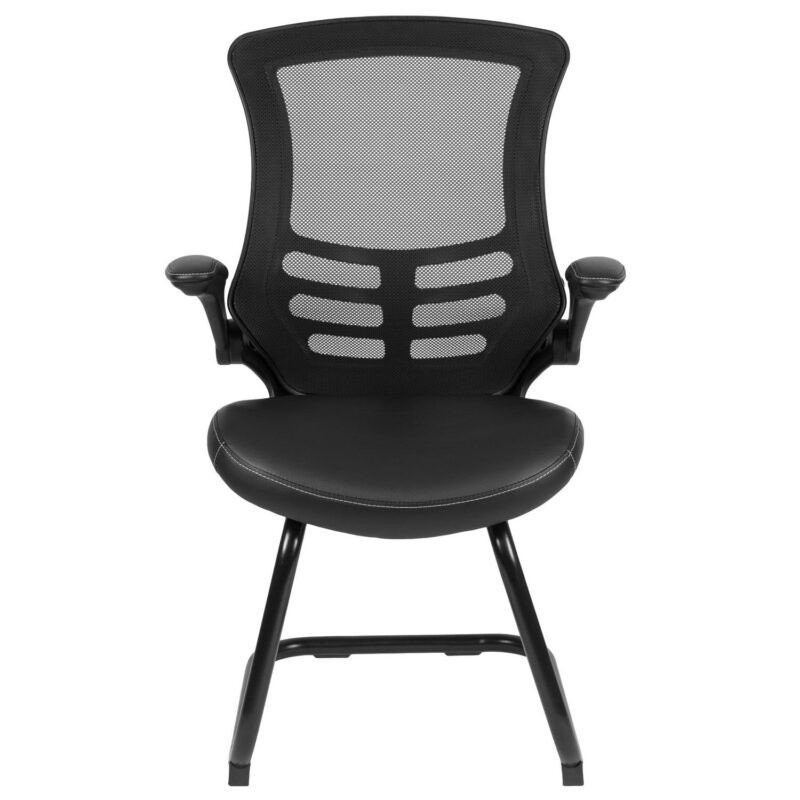 Flash Furniture Modern Black LeatherSoft Mesh Accent Chair - Image 8