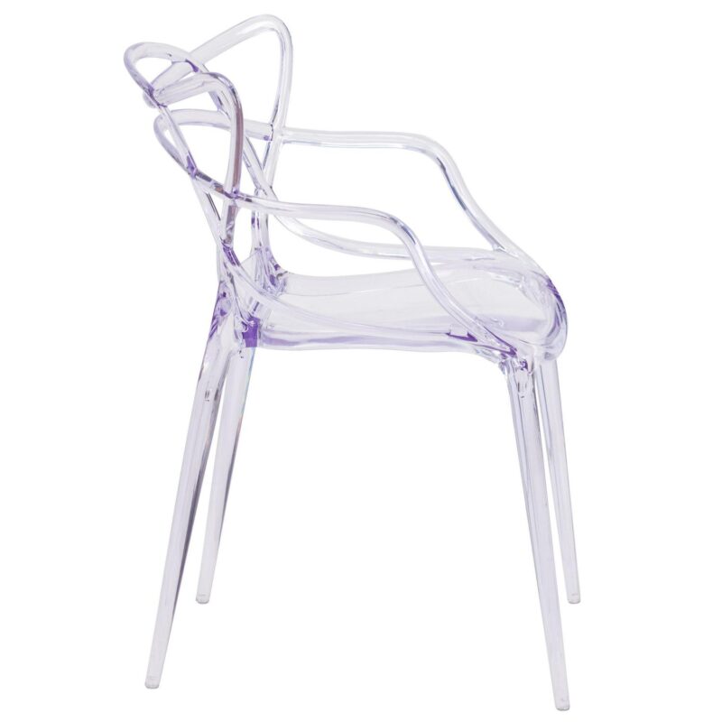 Flash Furniture Nesting Series Modern Clear Plastic Accent Chair - Image 7