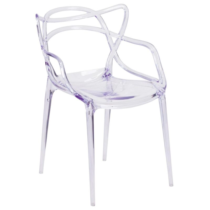 Flash Furniture Nesting Series Modern Clear Plastic Accent Chair