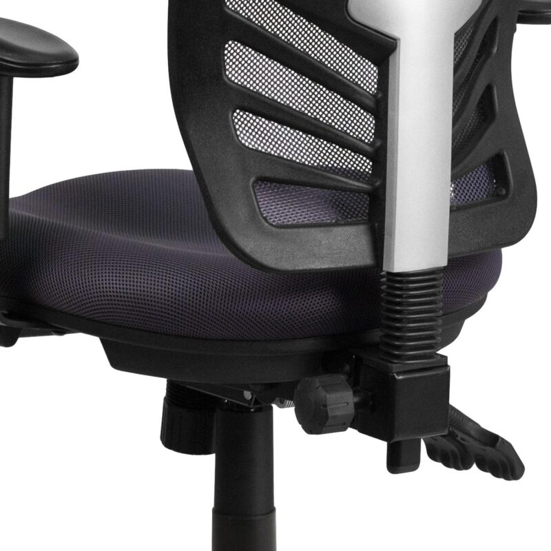 Flash Furniture Nicholas Dark Gray/Black Frame Contemporary Adjustable Height Swivel Mesh Executive Chair - Image 10