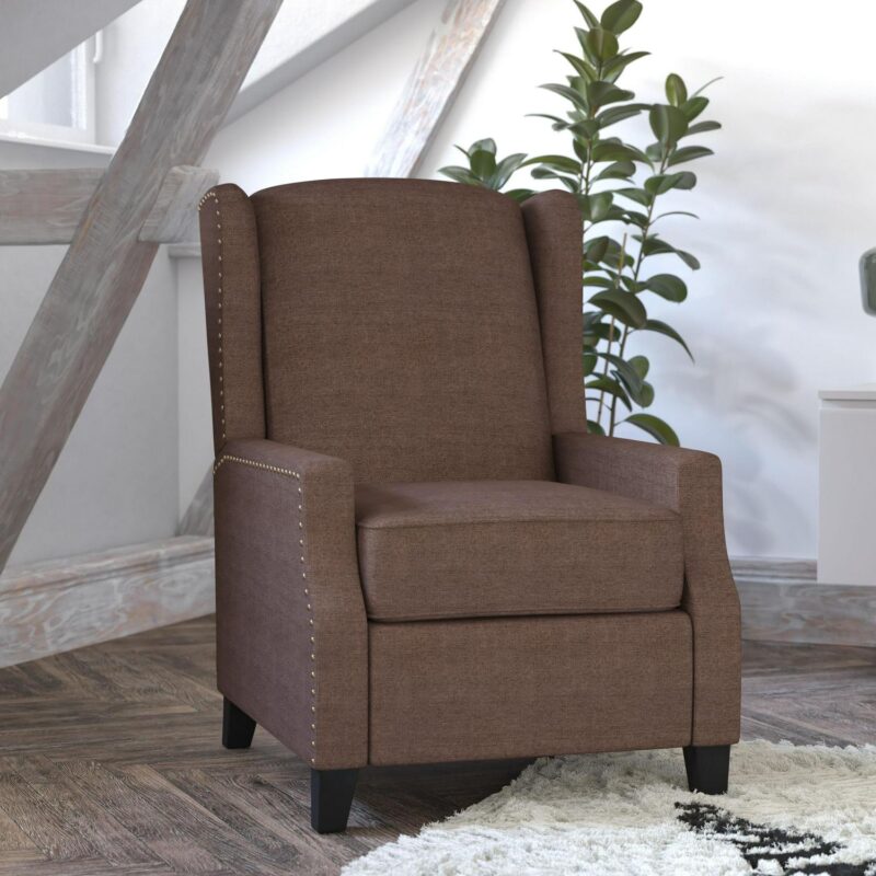 Flash Furniture Prescott Brown Polyester Upholstered Recliner - Image 2