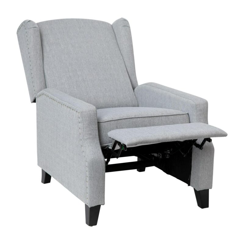 Flash Furniture Prescott Gray Polyester Upholstered Recliner - Image 9