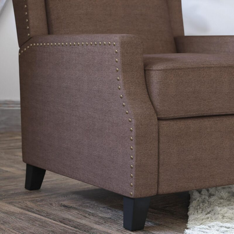Flash Furniture Prescott Brown Polyester Upholstered Recliner - Image 5