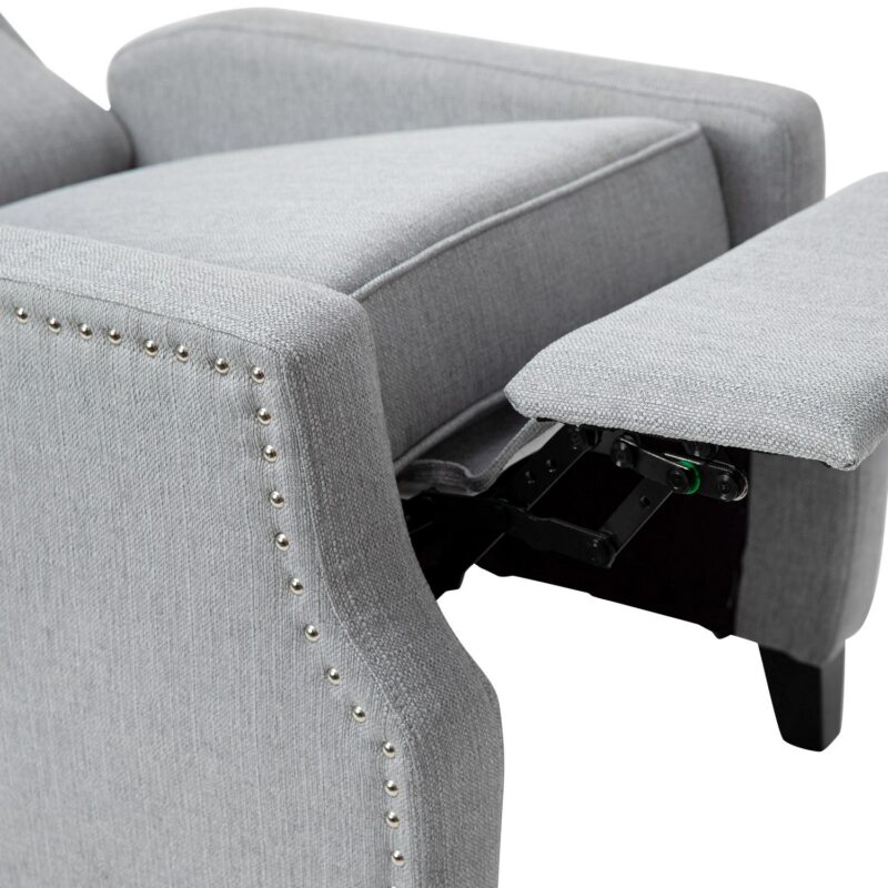 Flash Furniture Prescott Gray Polyester Upholstered Recliner - Image 11