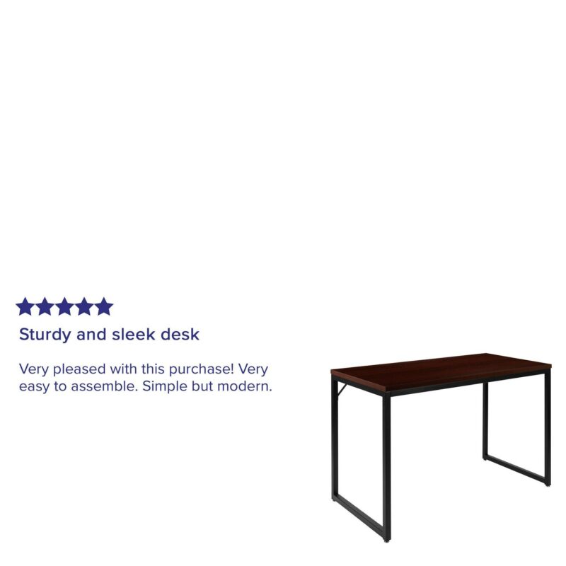 Flash Furniture Tiverton 47.25-Inches Brown Modern/Contemporary Computer desk - Image 4