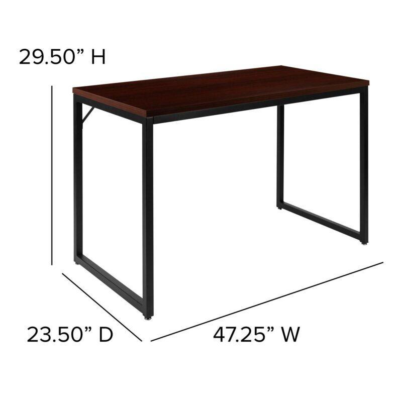 Flash Furniture Tiverton 47.25-Inches Brown Modern/Contemporary Computer desk - Image 6