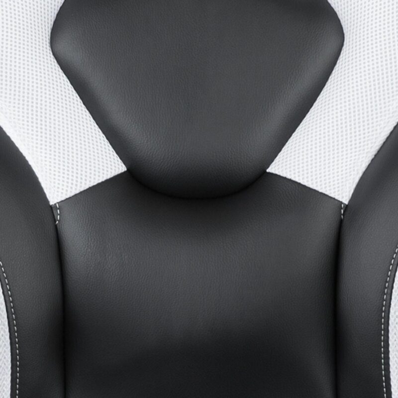 Flash Furniture X10 White Contemporary Adjustable Height Swivel Faux Leather Gaming Chair - Image 15