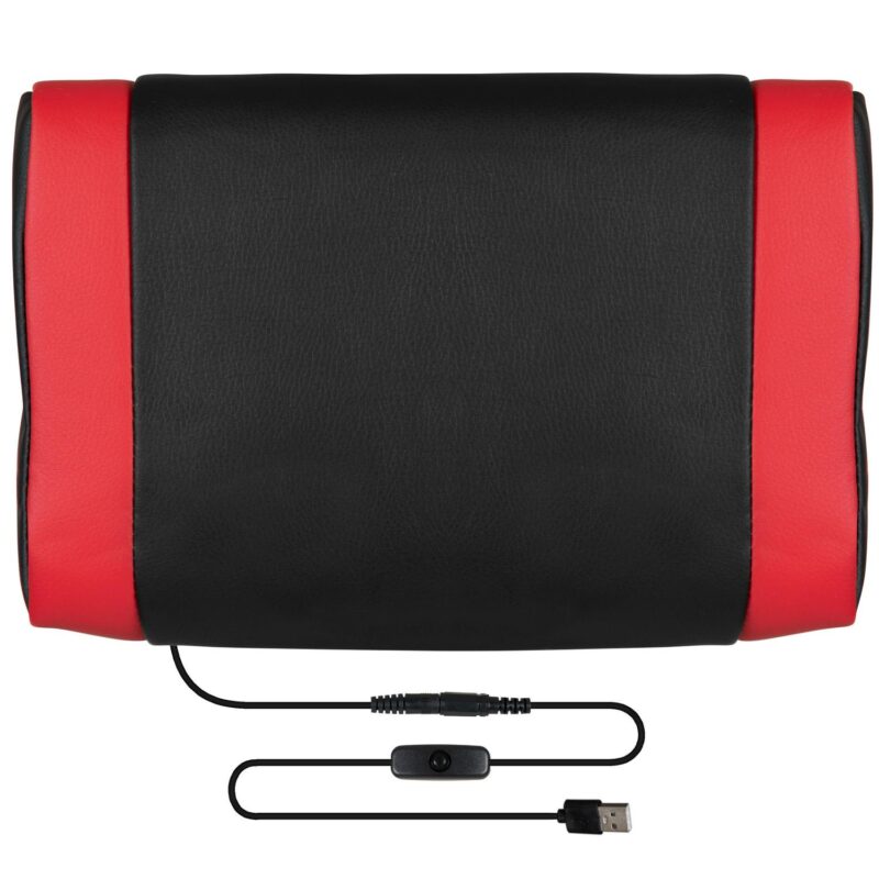 Flash Furniture X40 Black with Red Trim Contemporary Ergonomic Adjustable Height Swivel Faux Leather Gaming Chair - Image 10