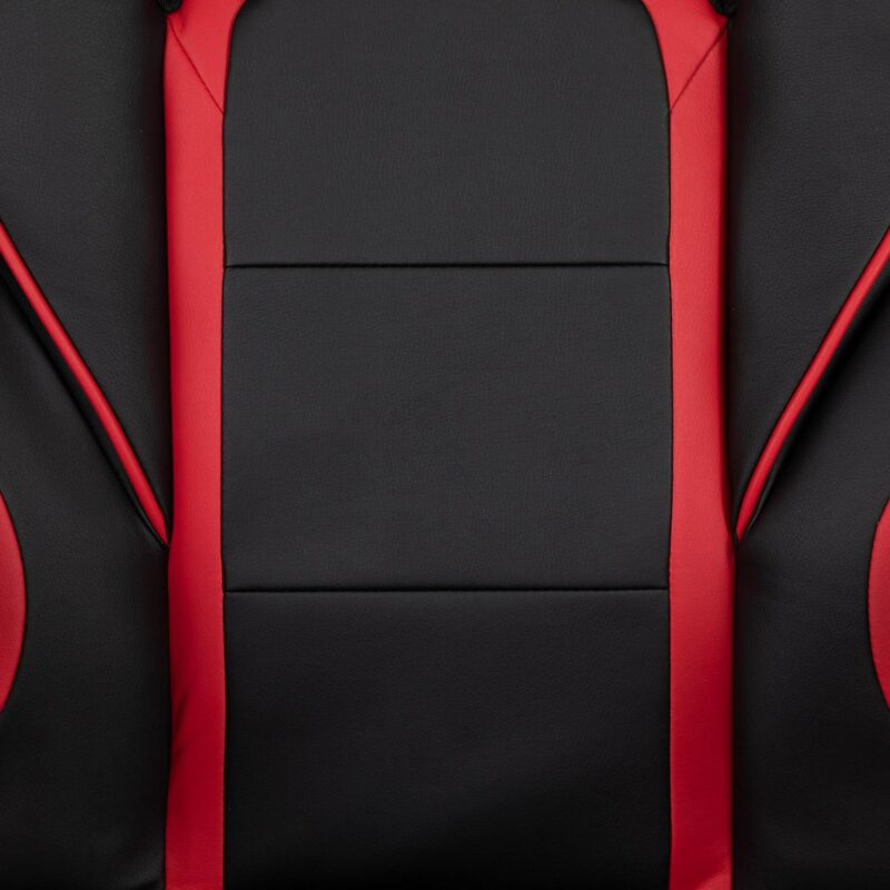 Flash Furniture X40 Black with Red Trim Contemporary Ergonomic Adjustable Height Swivel Faux Leather Gaming Chair - Image 15