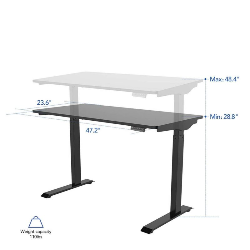FlexiSpot Vici E9 47.2-in Black Modern/Contemporary Standing desk - Image 2