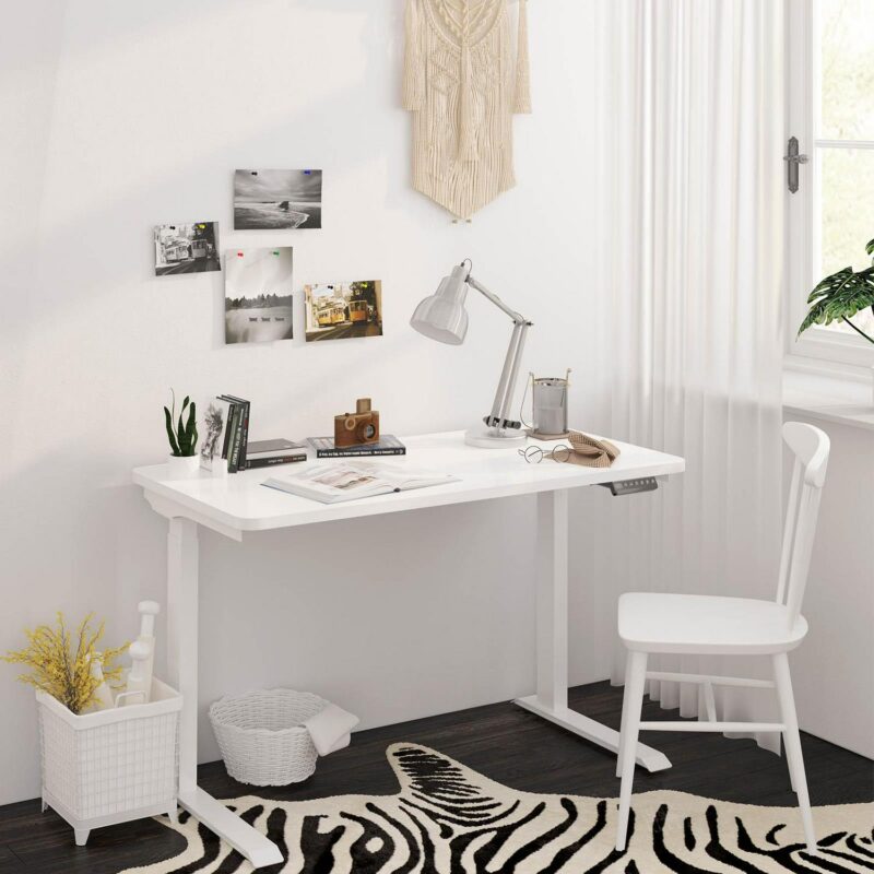 FlexiSpot Vici E9 47.2-in White Modern/Contemporary Standing desk - Image 2