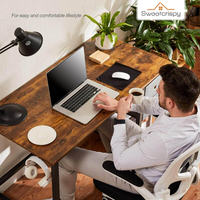 Flynama 39.37-Inches Brown Modern/Contemporary Writing desk - Image 4