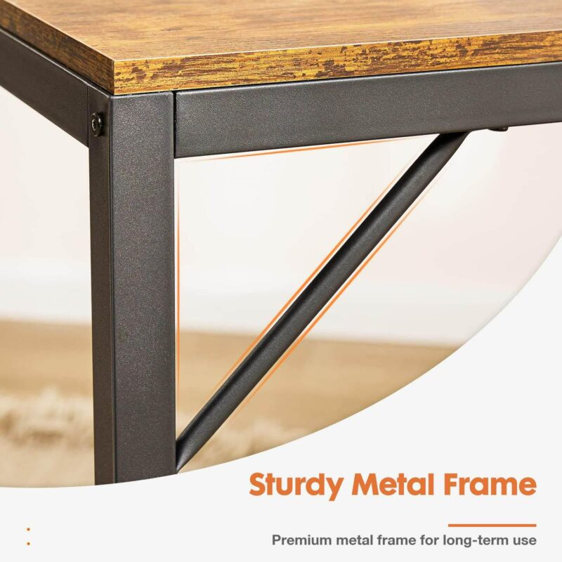 Flynama 39.37-Inches Brown Modern/Contemporary Writing desk - Image 5