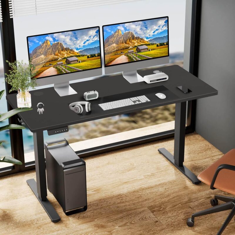 Flynama 39.37-in Black Modern/Contemporary Computer desk - Image 4