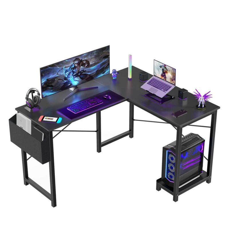 Flynama 41-Inches Black Modern/Contemporary L-shaped desk