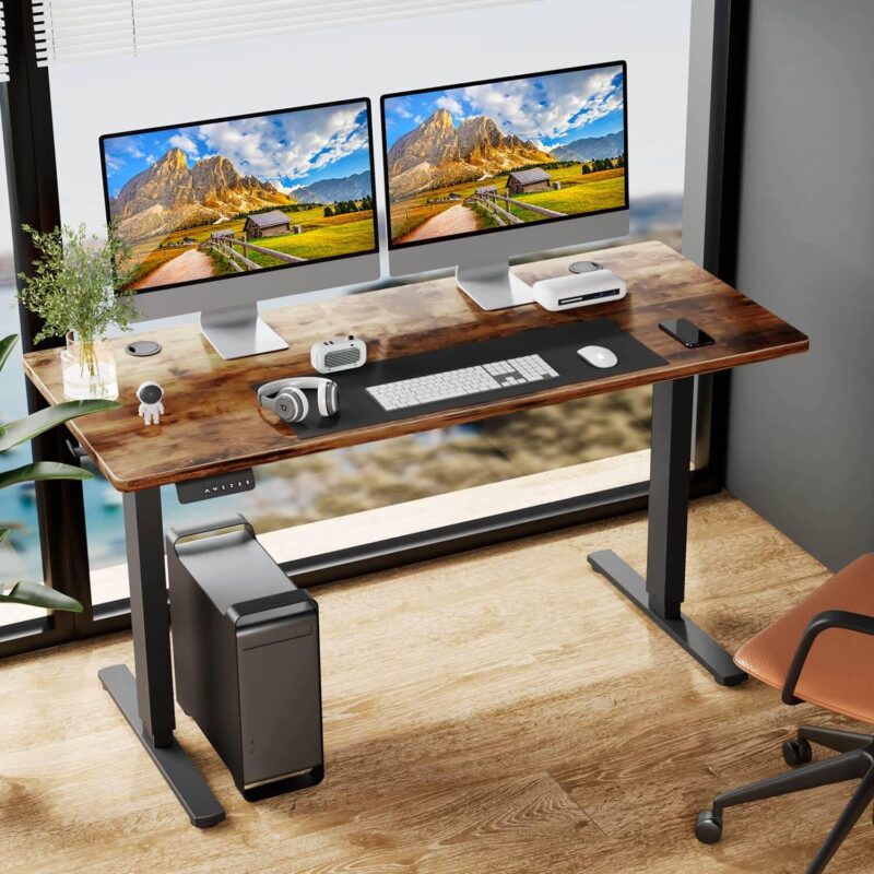Flynama 47.24-in Brown Modern/Contemporary Computer desk - Image 6