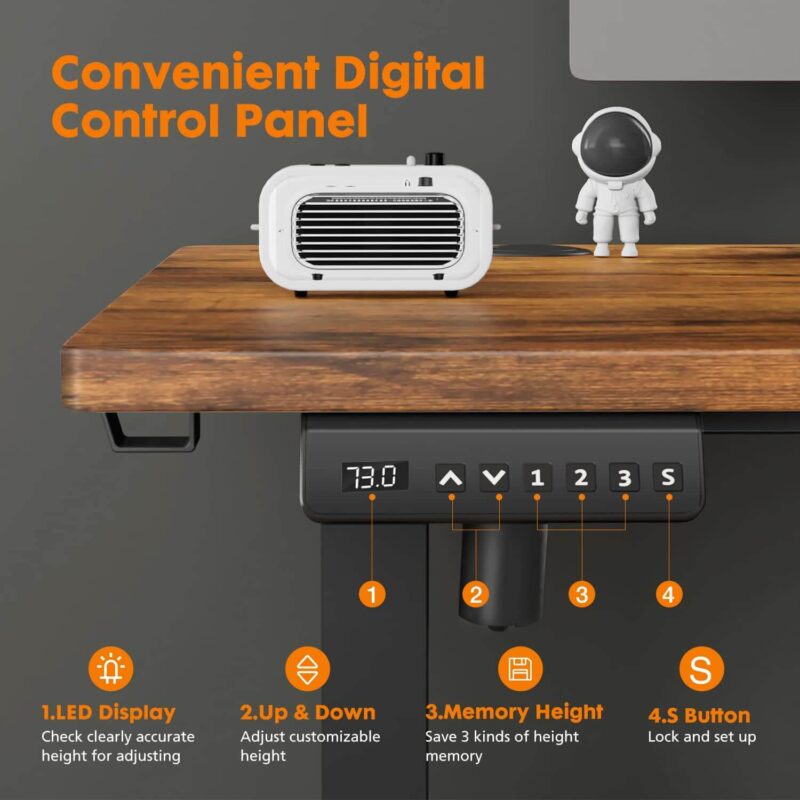 Flynama 47.24-in Brown Modern/Contemporary Computer desk - Image 5