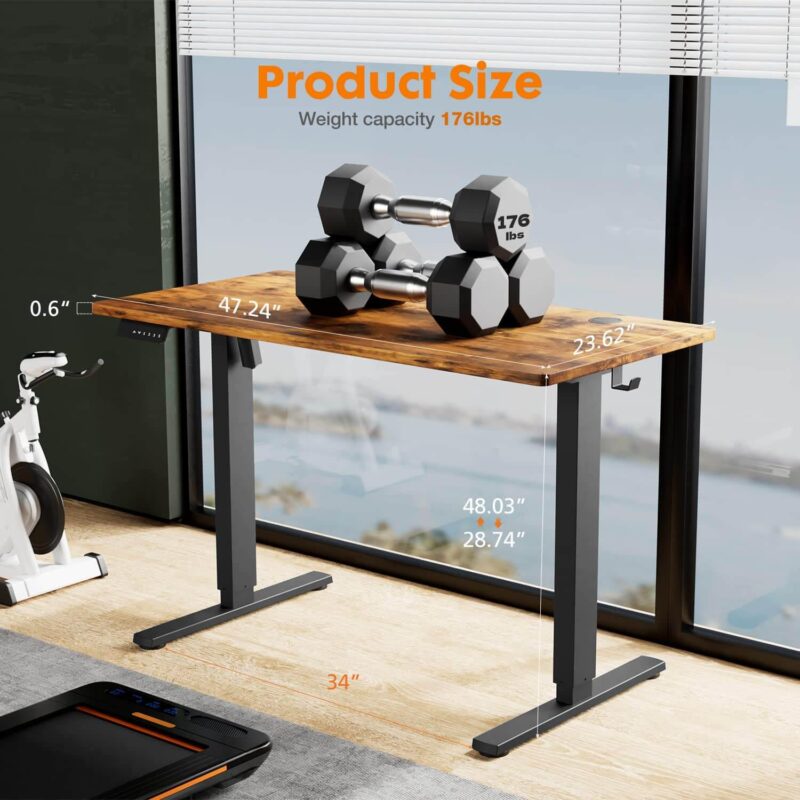 Flynama 47.24-in Brown Modern/Contemporary Computer desk - Image 4