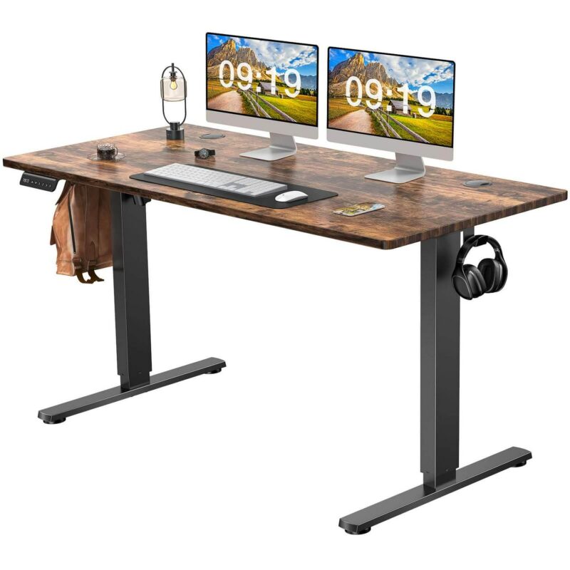 Flynama 55.12-Inches Brown Modern/Contemporary Computer desk