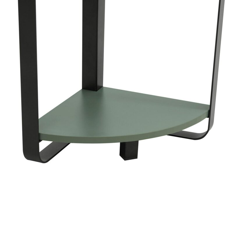 Furniture of America Naija Sage Green, Black Metal 5 -Shelf Corner Bookcase ( 10.25-Inches W x 71-Inches H x 10.25-Inches D ) Finished - Image 9
