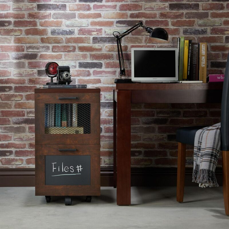 Furniture of America Melbeck Vintage walnut 2 -Drawer 15.7-Inches File Cabinet - Image 3