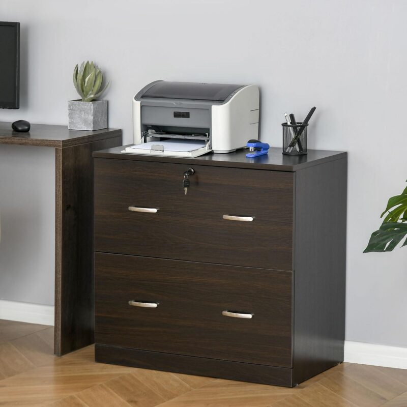 GZMR 2-Drawer File Cabinet Walnut 2 -Drawer 29.25-Inches File Cabinet - Image 2