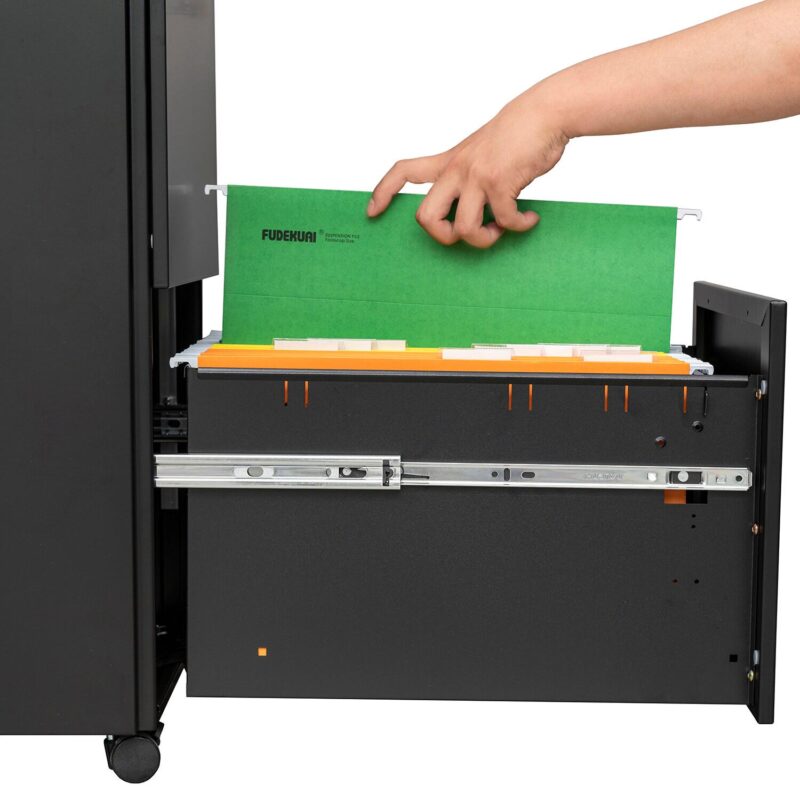 GZMR 2 Drawer File Cabinet with Lock Black 2 -Drawer 15.35-Inches File Cabinet - Image 12