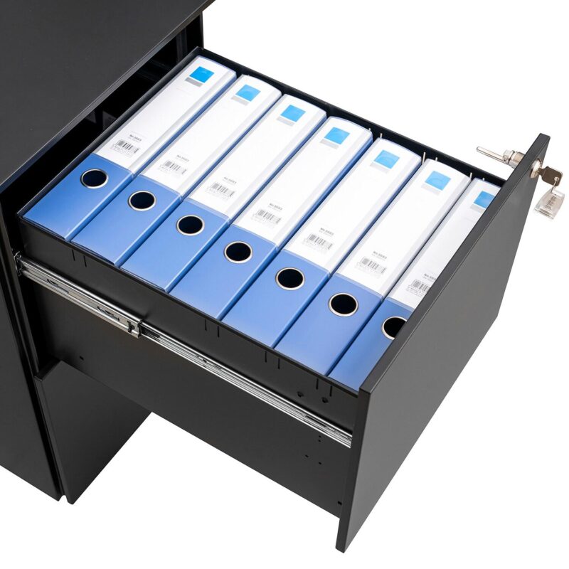 GZMR 2 Drawer File Cabinet with Lock Black 2 -Drawer 15.35-Inches File Cabinet - Image 9