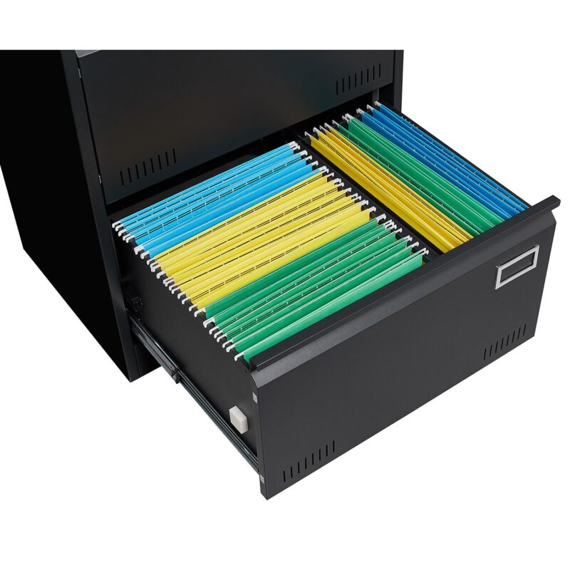 GZMR 2 Drawer Metal Lateral File Cabinet Black 2 -Drawer 23.62-Inches File Cabinet - Image 11