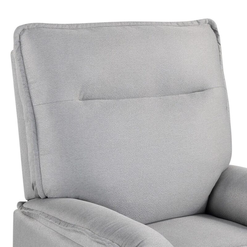 GZMR 360 Degree Swivel Upholstered Manual Recliner Chair Gray Linen Upholstered Swivel Recliner - Image 10