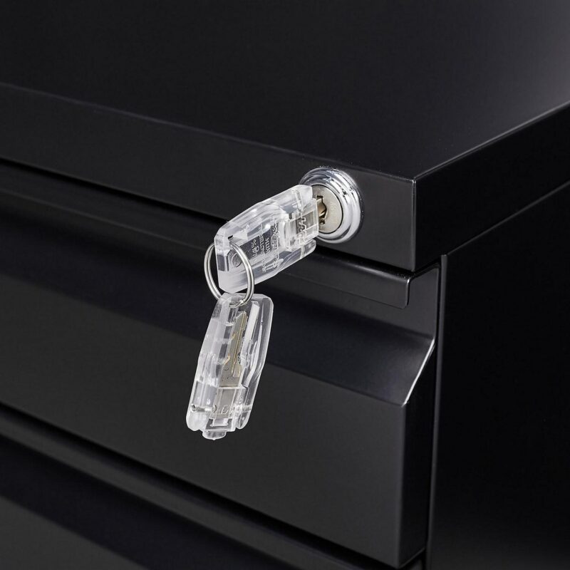 GZMR 3 Drawer File Cabinet Black 3 -Drawer 15.35-Inches File Cabinet - Image 11