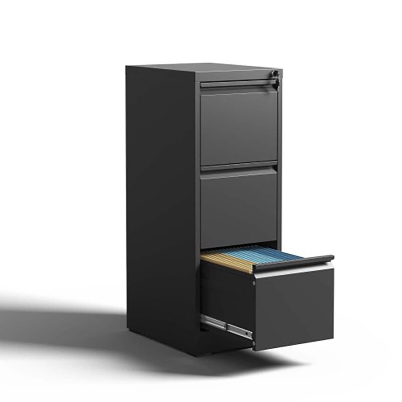 GZMR Black 3 -Drawer 17.72-Inches File Cabinet - Image 8