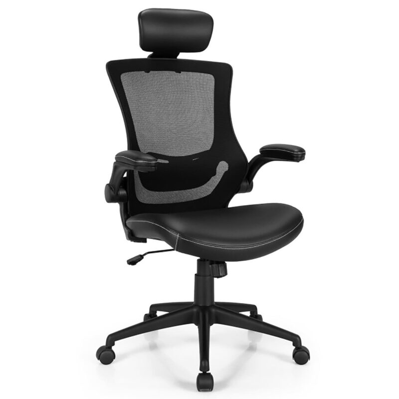GZMR High-Back Executive Chair with Adjustable Lumbar Support Black Task