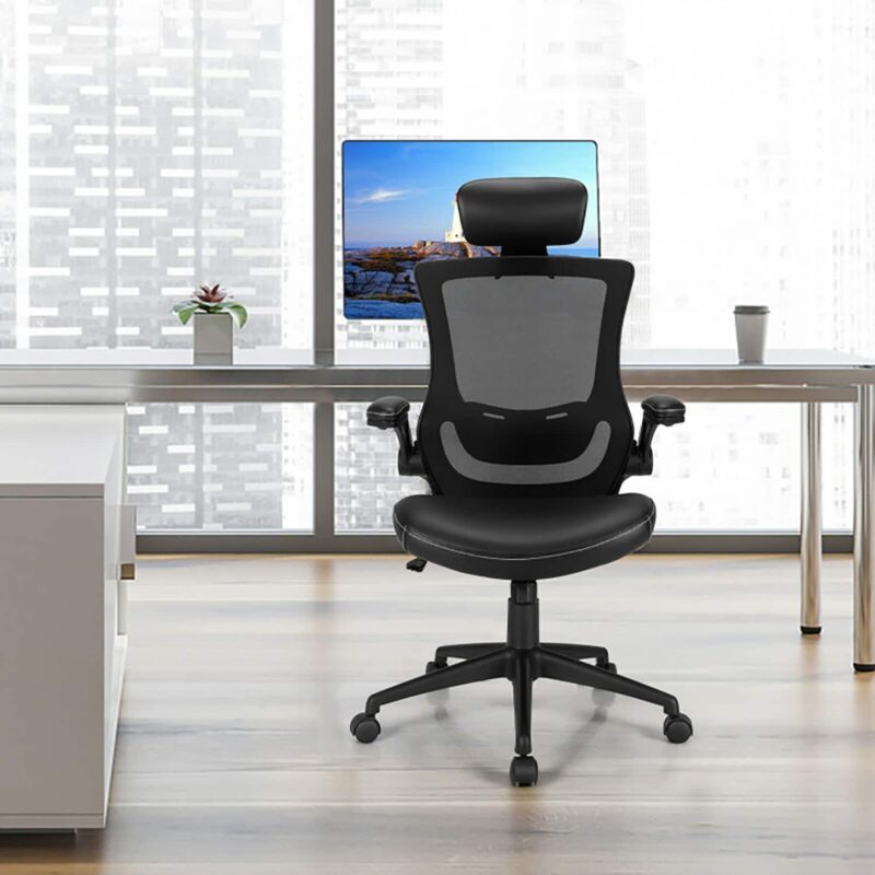GZMR High-Back Executive Chair with Adjustable Lumbar Support Black Task - Image 4