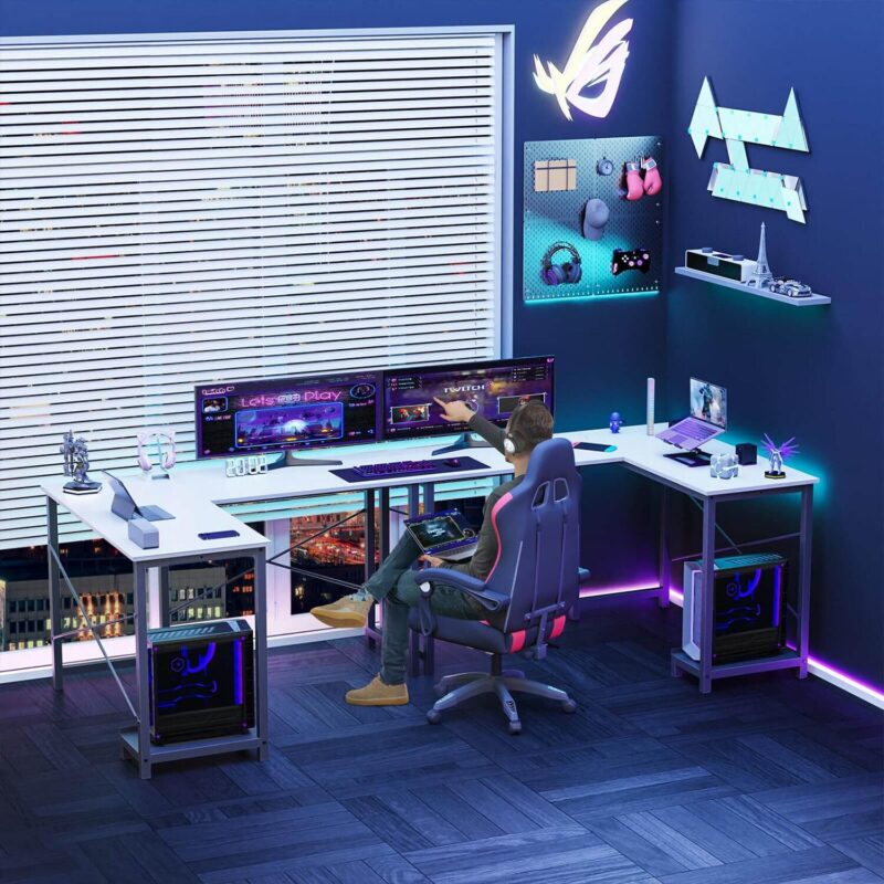 GZMR L Shaped Gaming Desk 18.1-Inches Multiple colors/finishes Modern/Contemporary Gaming desk - Image 4