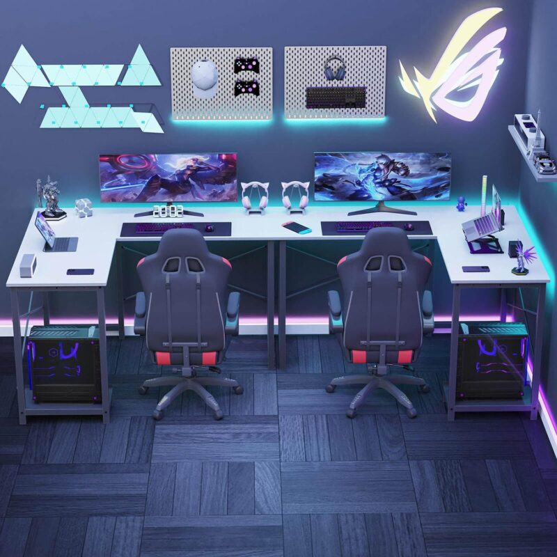 GZMR L Shaped Gaming Desk 18.1-Inches Multiple colors/finishes Modern/Contemporary Gaming desk
