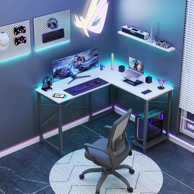 GZMR L Shaped Gaming Desk 18.1-Inches Multiple colors/finishes Modern/Contemporary Gaming desk - Image 3