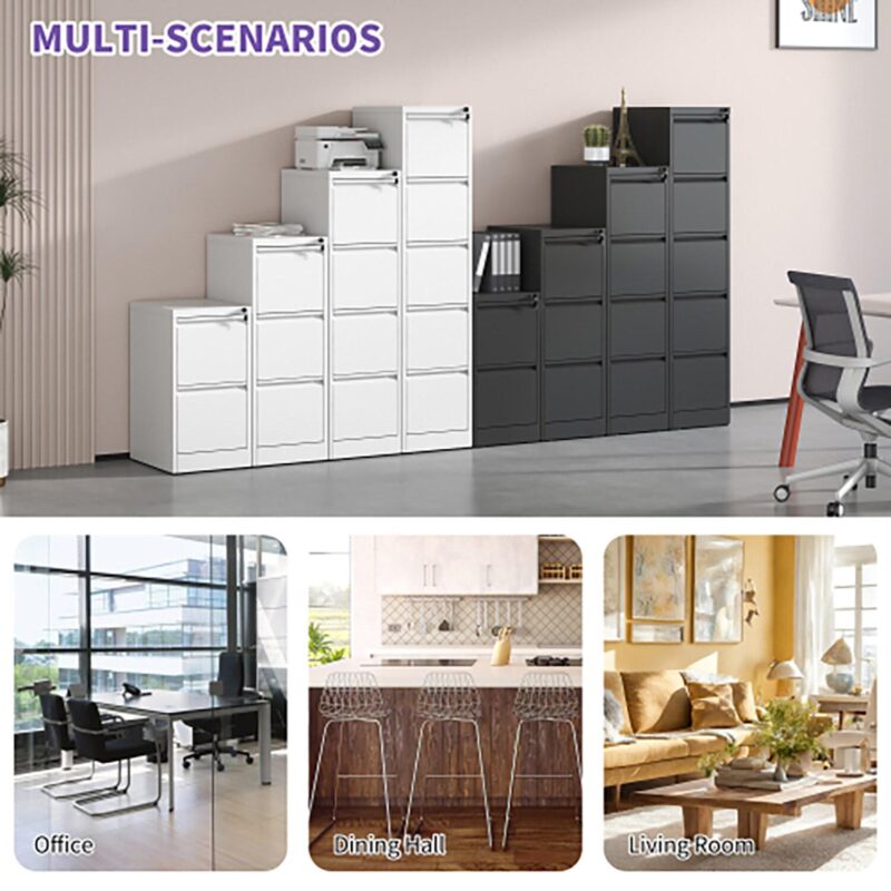 GZMR White 3 -Drawer 17.72-Inches File Cabinet - Image 8