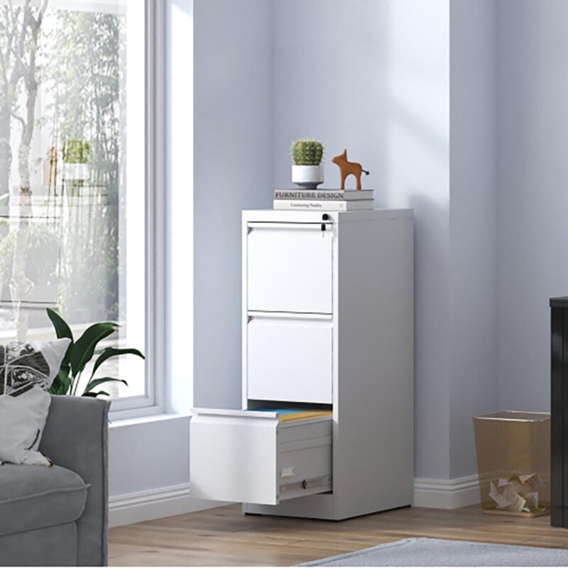 GZMR White 3 -Drawer 17.72-Inches File Cabinet