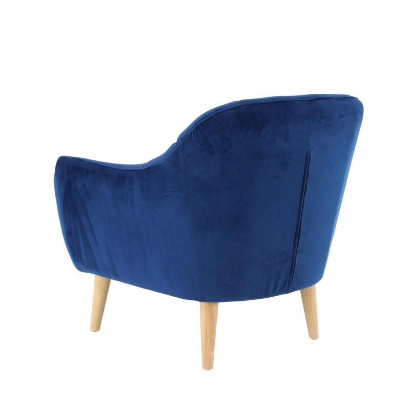 Grayson Lane Modern Blue Tufted Velvet Barrel Chair - Image 8